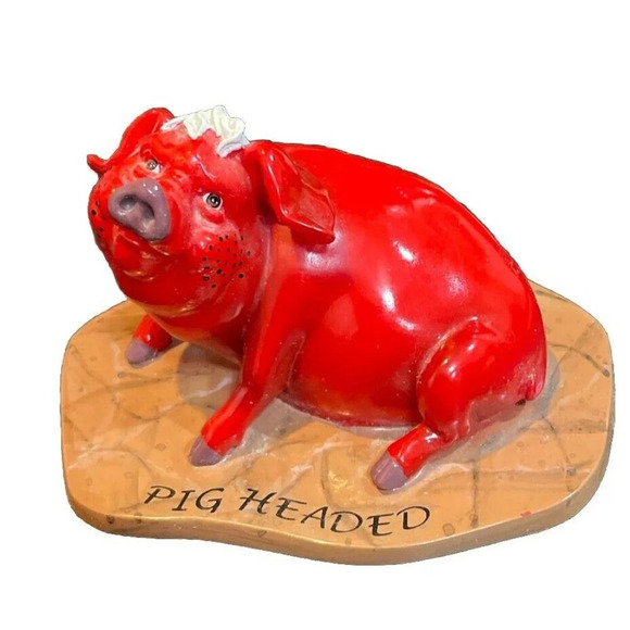 Pig‎ Headed Invasion Collectible Figurine Farm Anthropomorphic Decor 2001 - Picture 1 of 7